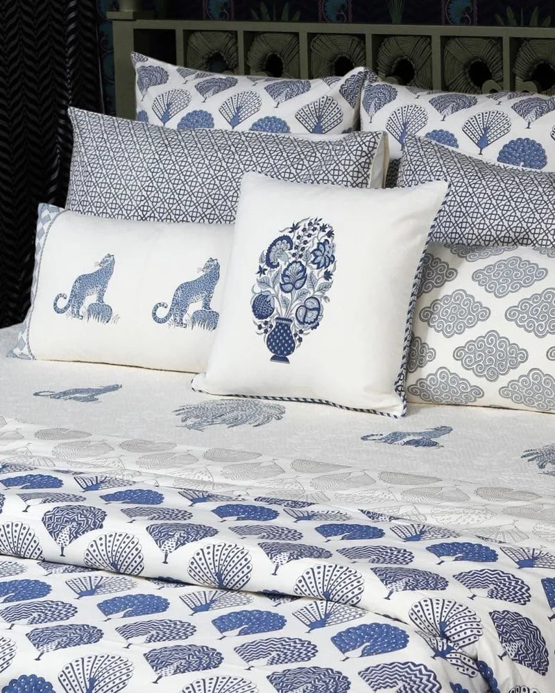 Pigment-printed fabric sample for home-textile brands